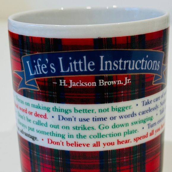 Plaid Mug Coffee Tea Vintage Home Decor Kitchen Drinkware Barware Christmas Gift - Picture 3 of 17